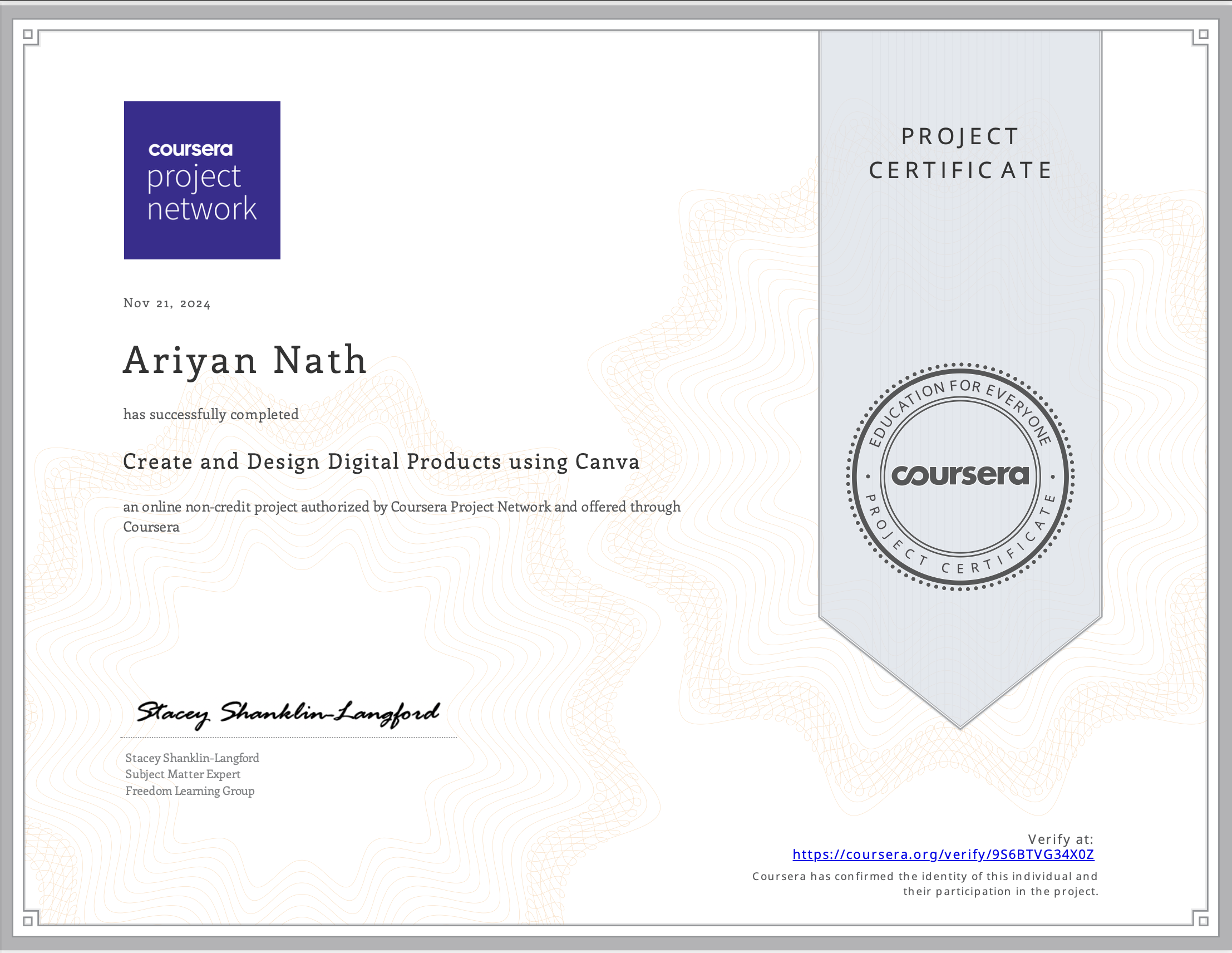 Canva Certificate